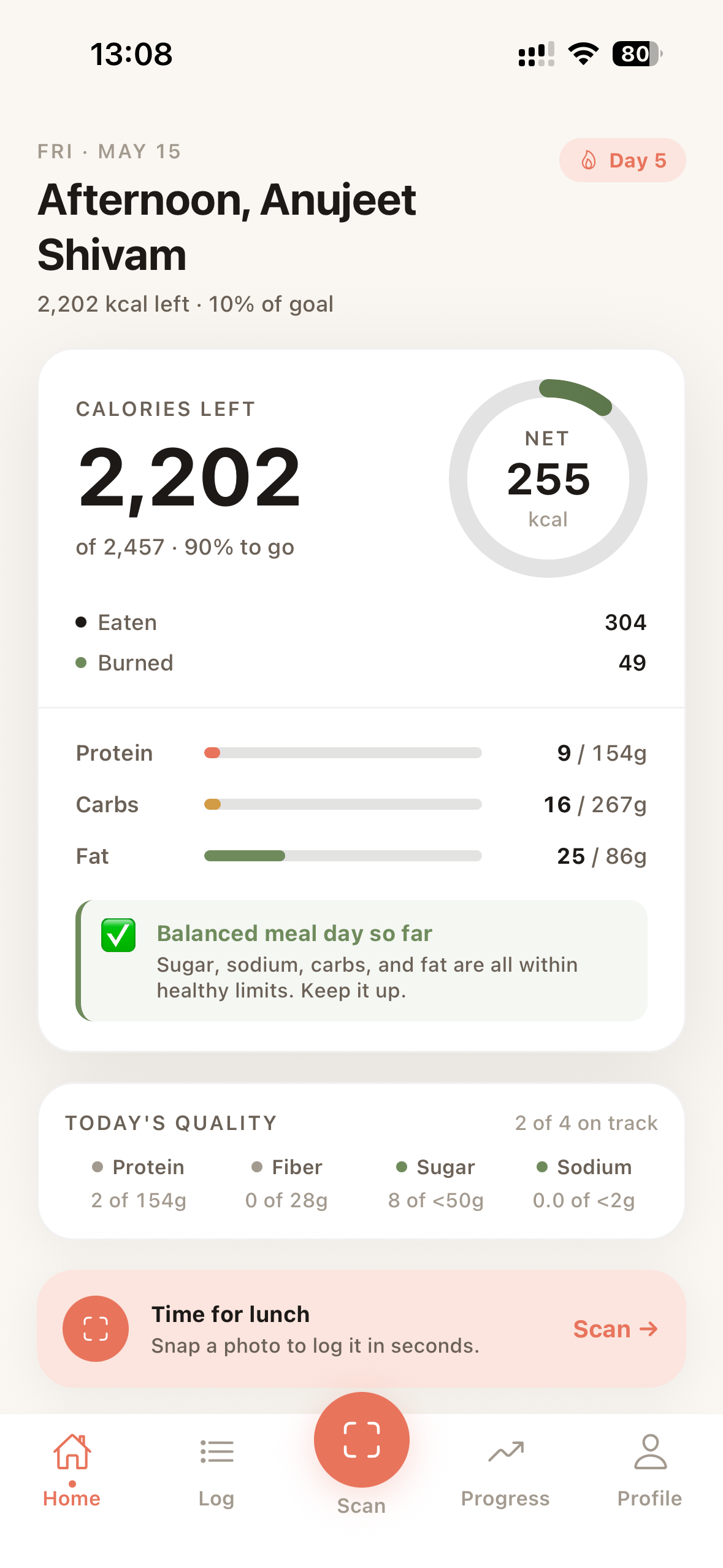 Healup home dashboard
