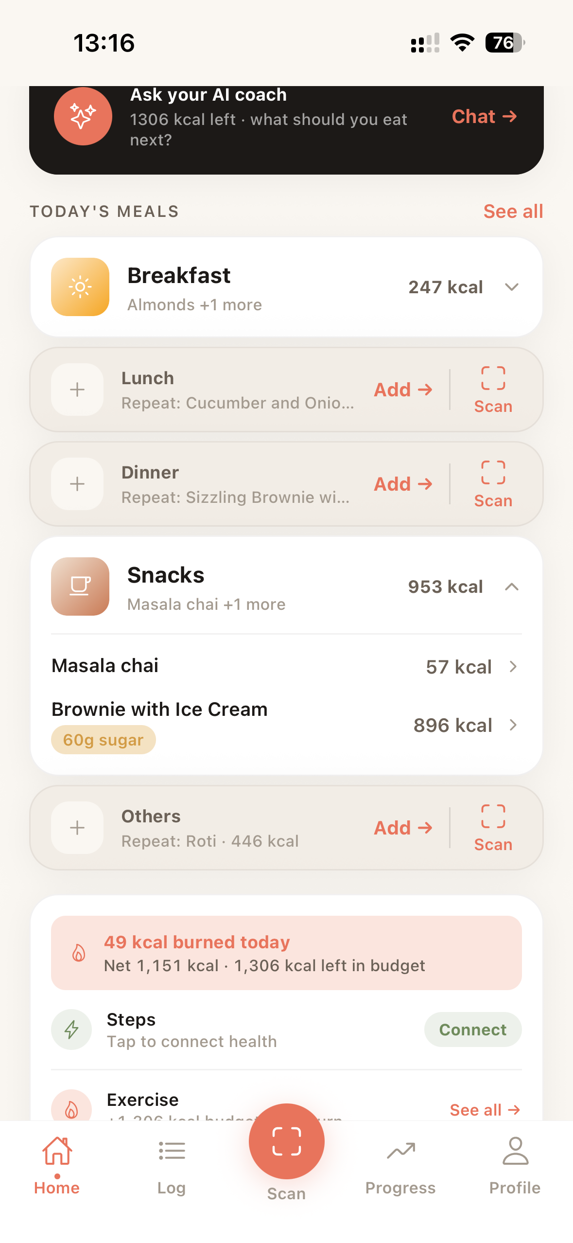 Meal log